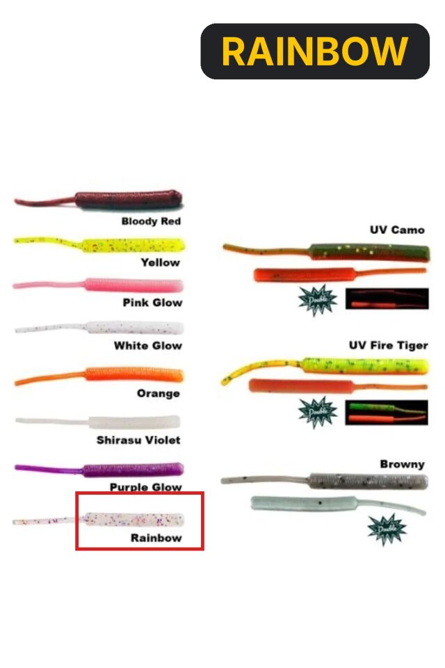 Fujin Baby Worm 5.2 cm Floating LRF Silikonu RAINBOW