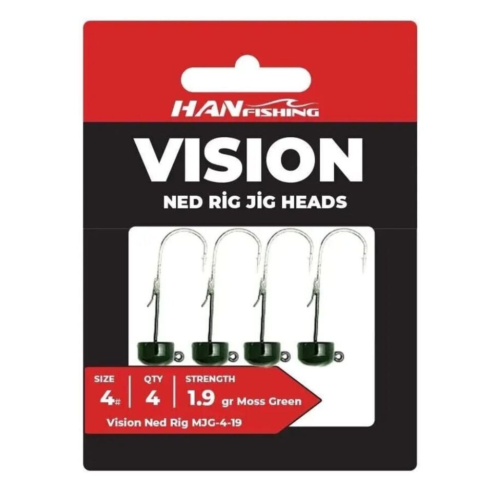Hanfish Vision Ned Rig Green Jighead