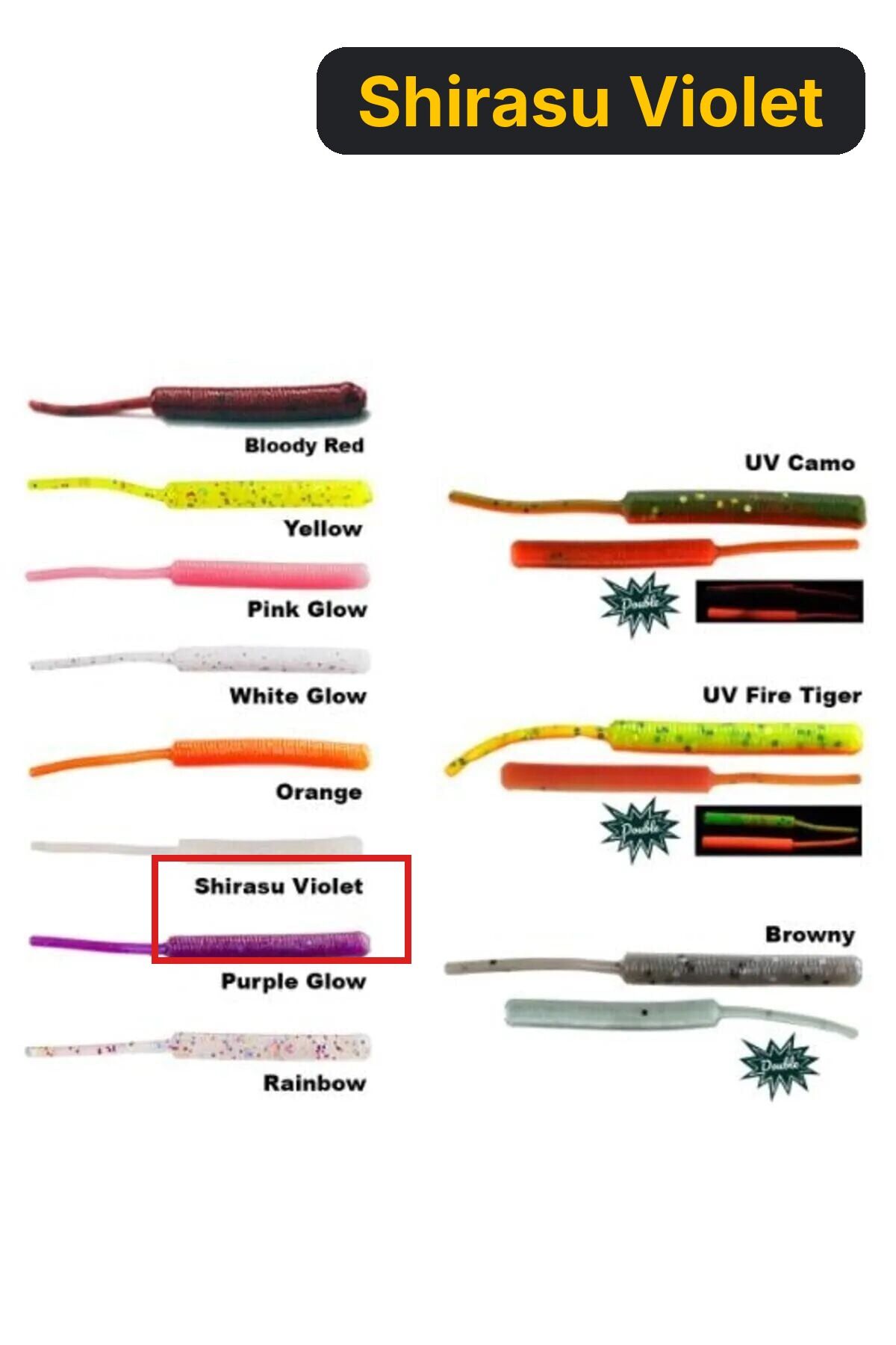 Fujin Baby Worm 5.2 cm Floating LRF Silikonu Shirasu Violet