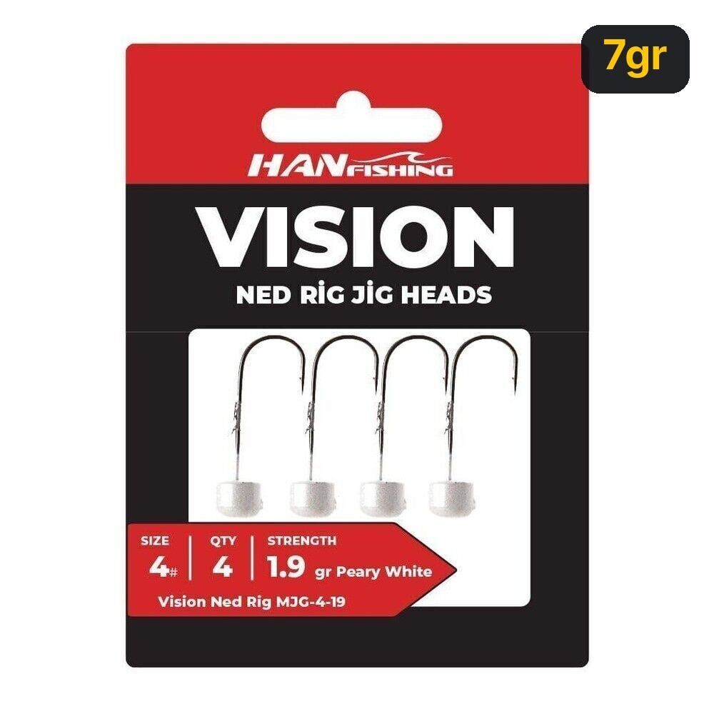 Hanfish Vision Ned Rig Peary White Jighead 7gr