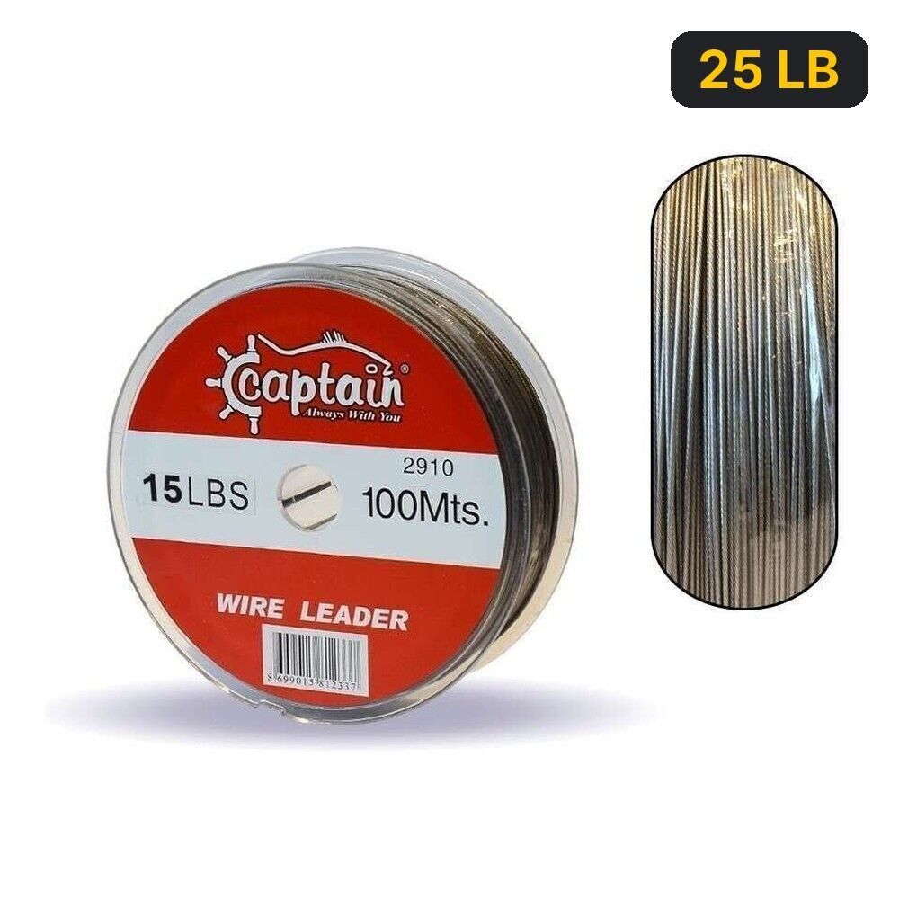 Captain Çelik Tel 100mt Steel Wire Leader 25 LB