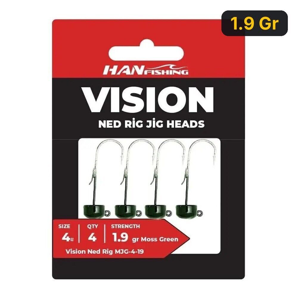 Hanfish Vision Ned Rig Green Jighead 1.9 Gr