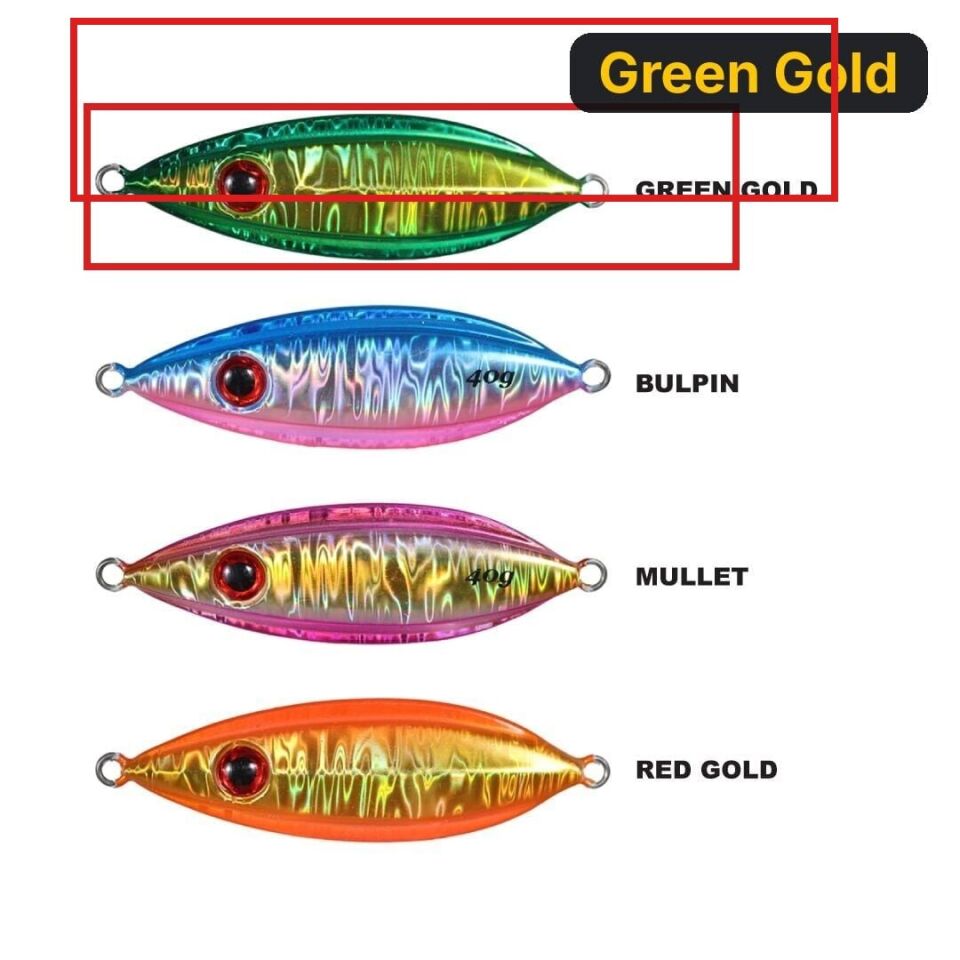 Seabor Flat Jig 40Gr Metal Yem Green Gold