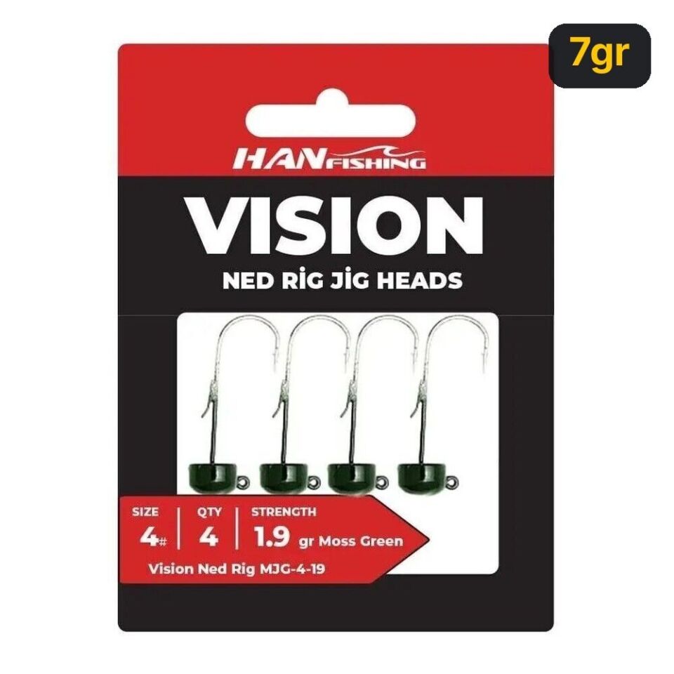 Hanfish Vision Ned Rig Green Jighead 7gr
