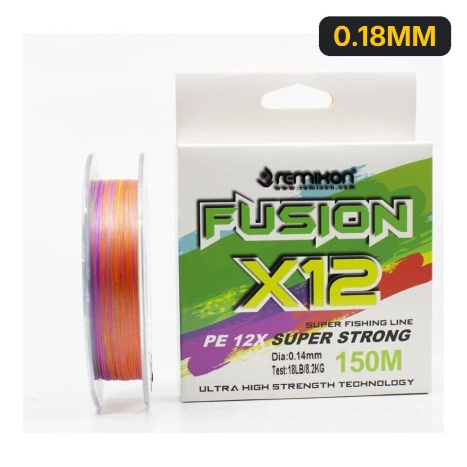 Remixon Fusion 150m X12 Multi Color İp Misina 0.18MM