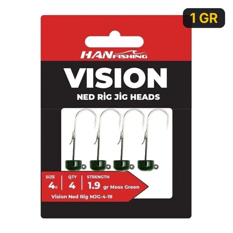 Hanfish Vision Ned Rig Green Jighead 1 GR