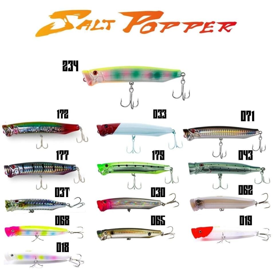 Fujin Salt Popper 30 gr 120mm Su Üstü Maket Balık