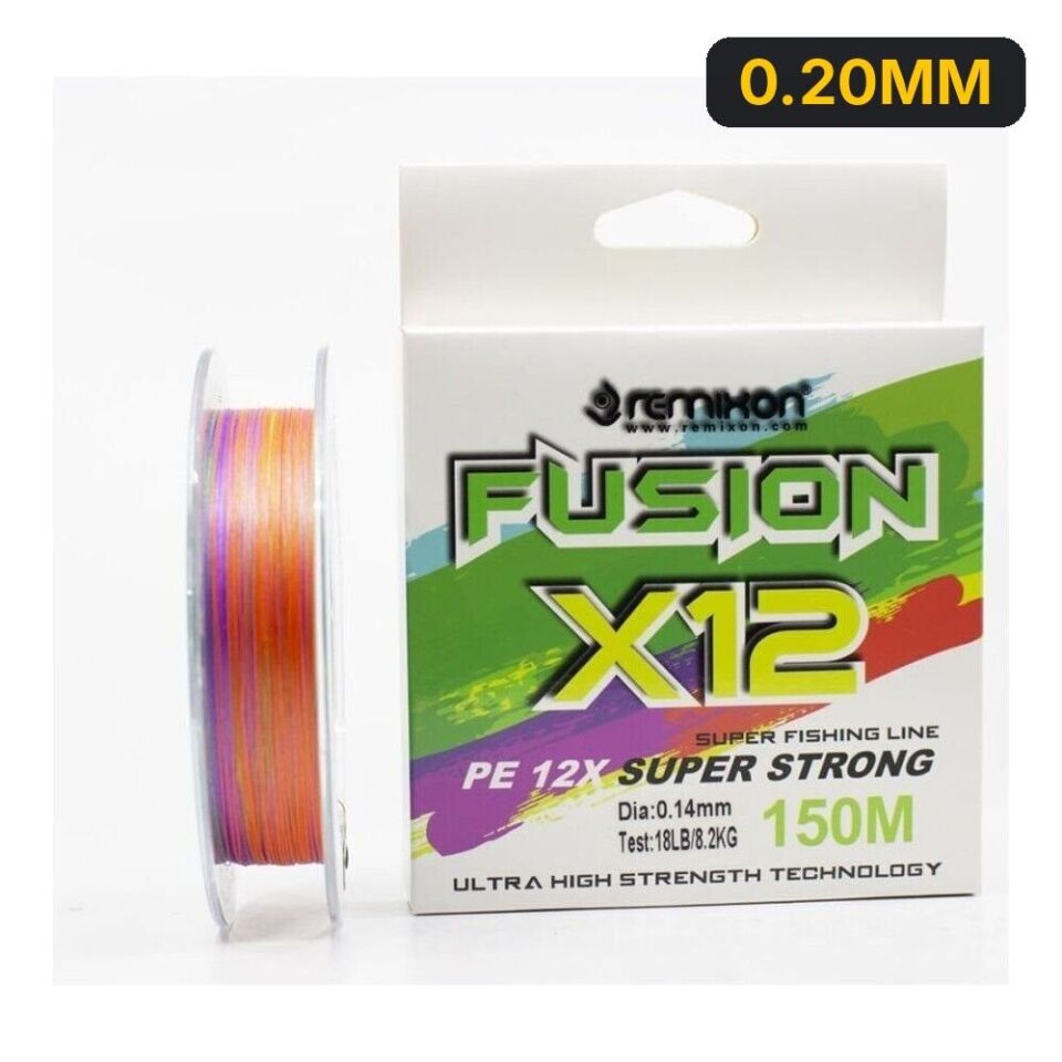 Remixon Fusion 150m X12 Multi Color İp Misina 0.20MM