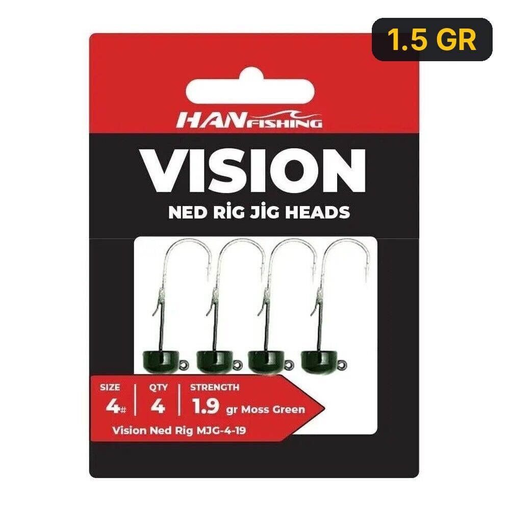 Hanfish Vision Ned Rig Green Jighead 1.5 GR