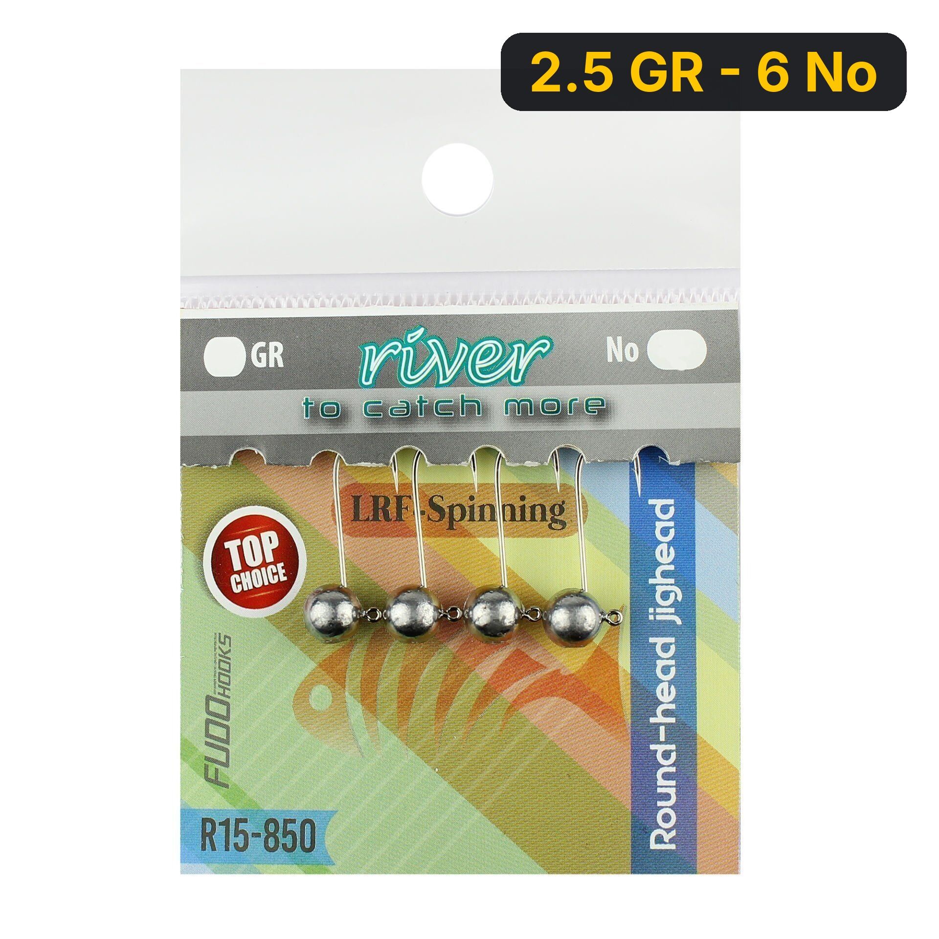 River Top kafa Jig Head 4P 2.5 GR - 6 No