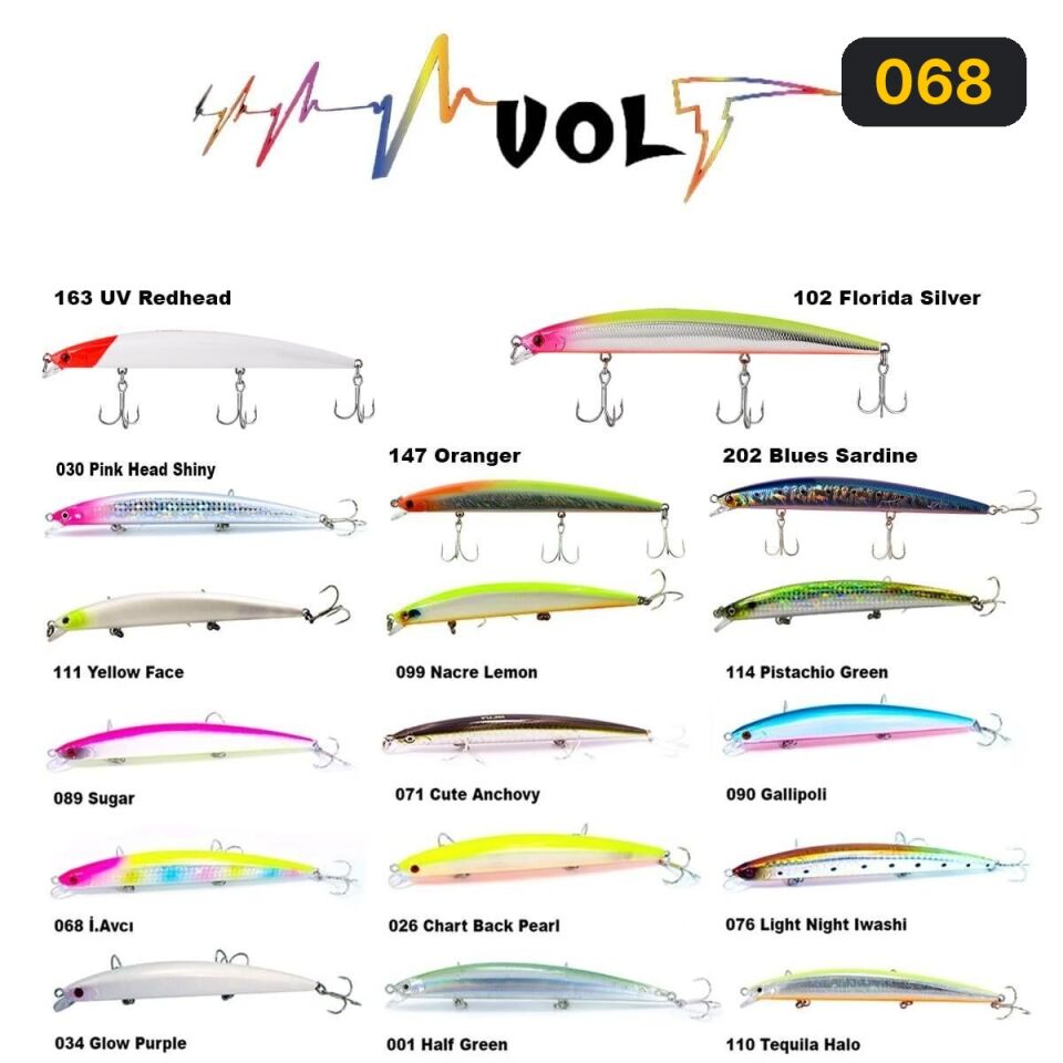 Fujin Volt VL125S 14gr 12.5cm Slow Sinking Maket Balık 068