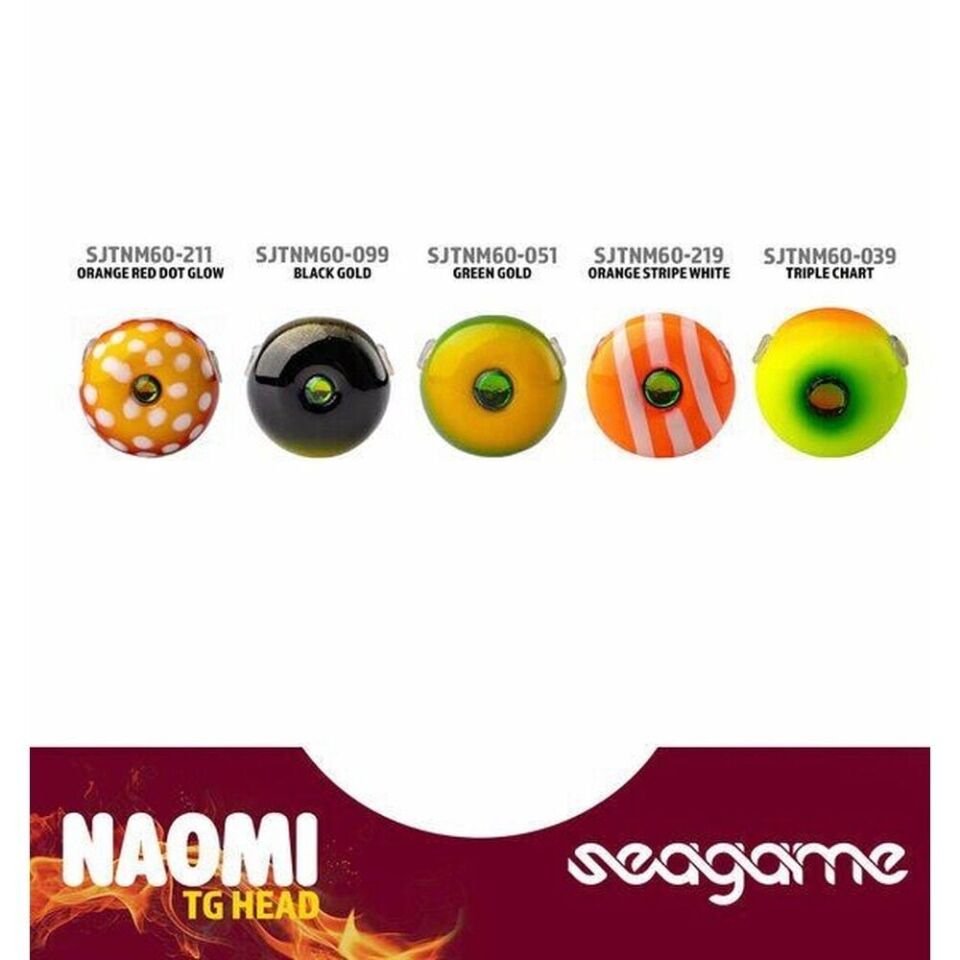 Seagame Naomı TG Head 100g Tai Ruber Slider 211 Orange Red Dot Glow