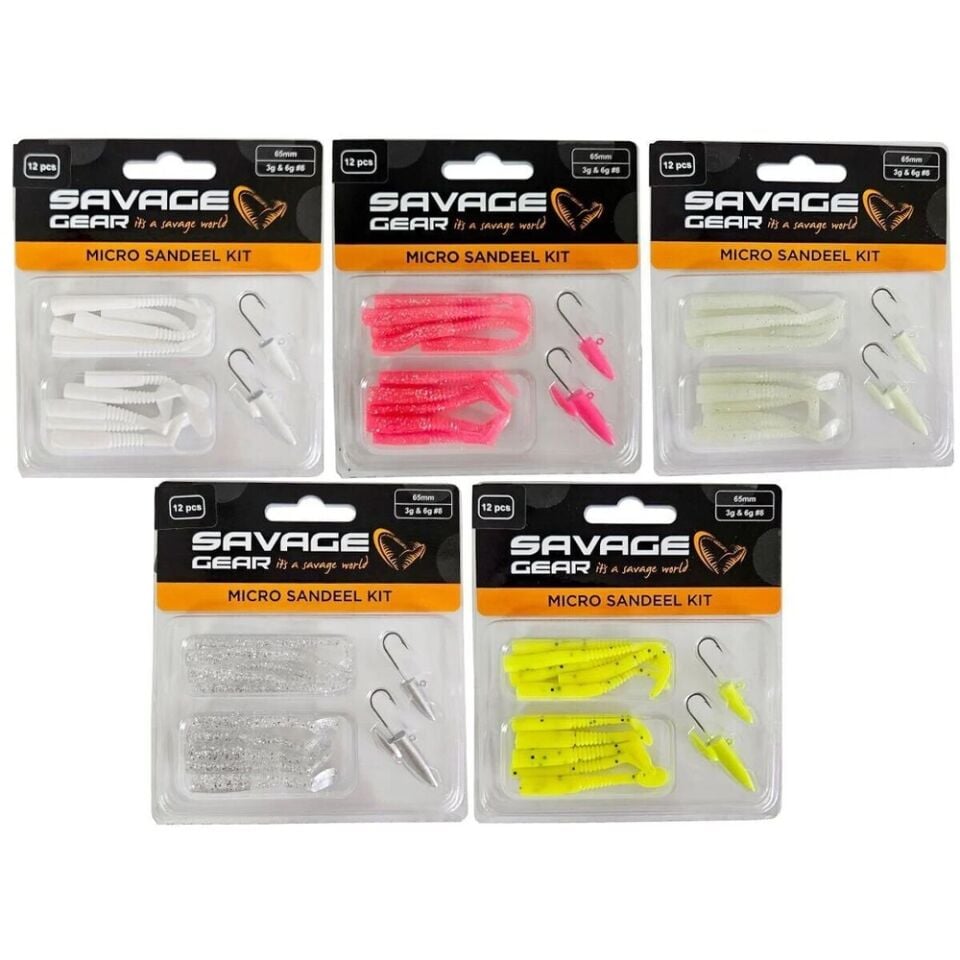 Savage gear Lrf Micro Sandeel Kit 12 Adet(1+1.5+5) Suni Yem