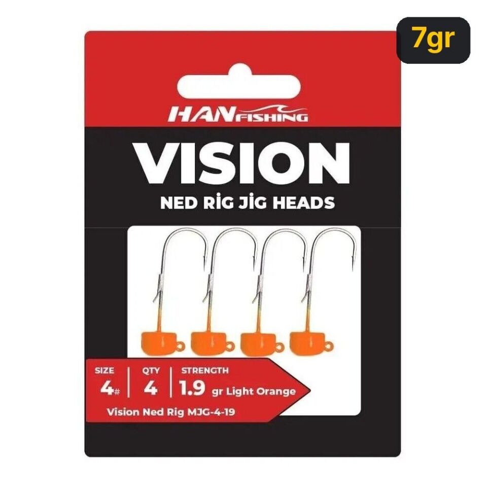 Hanfish Vision Ned Rig Orange Jighead 7gr
