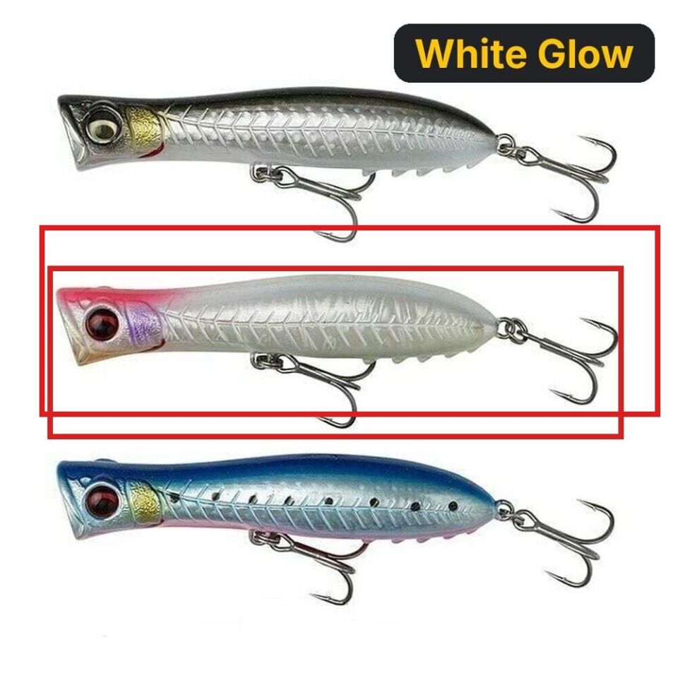 Savage Gear Gravity Popper 11cm 25gr White Glow