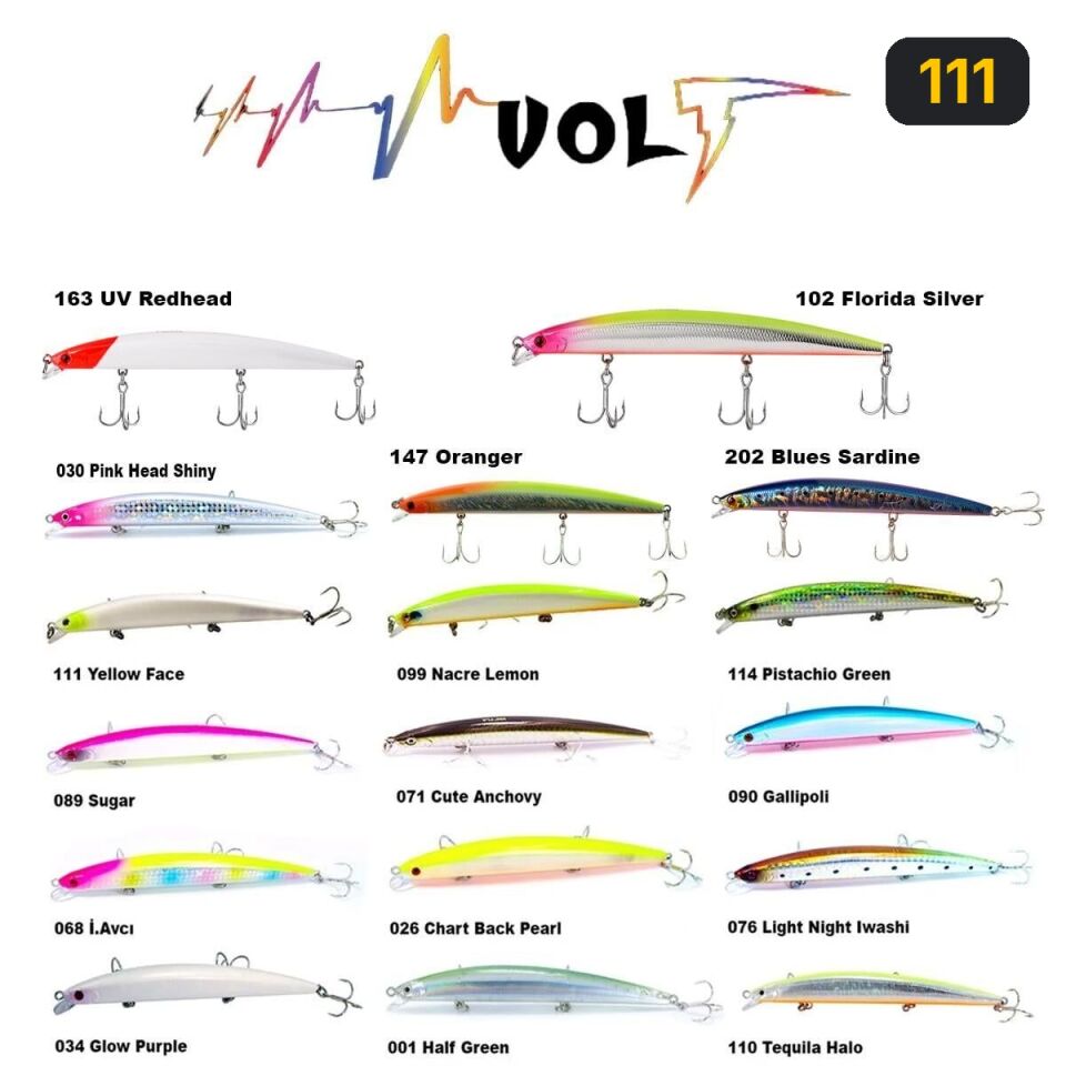 Fujin Volt VL125S 14gr 12.5cm Slow Sinking Maket Balık 111