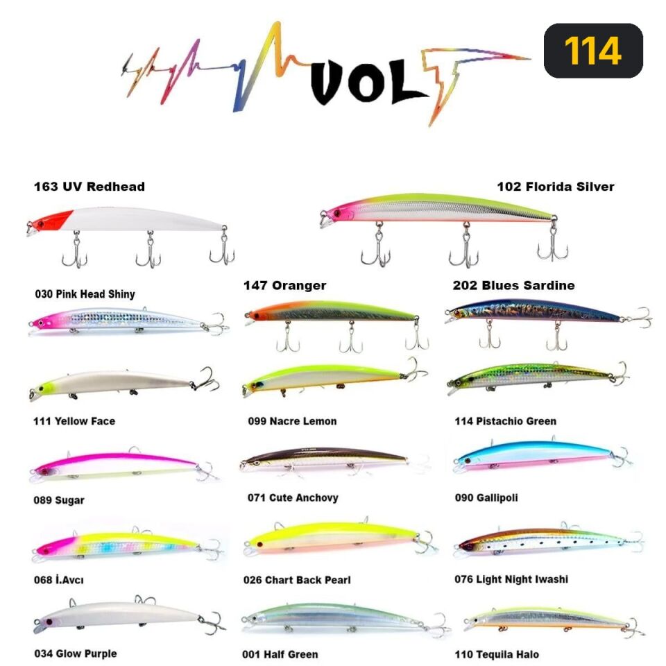Fujin Volt VL125S 14gr 12.5cm Slow Sinking Maket Balık 114