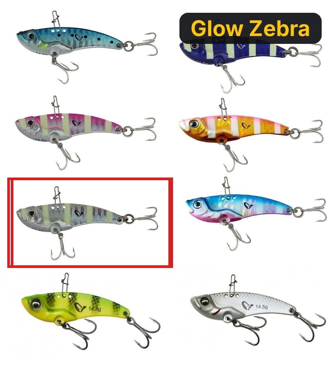Savage gear 3D VIB Blade 3,5 cm 4gr Suni Yem Glow Zebra