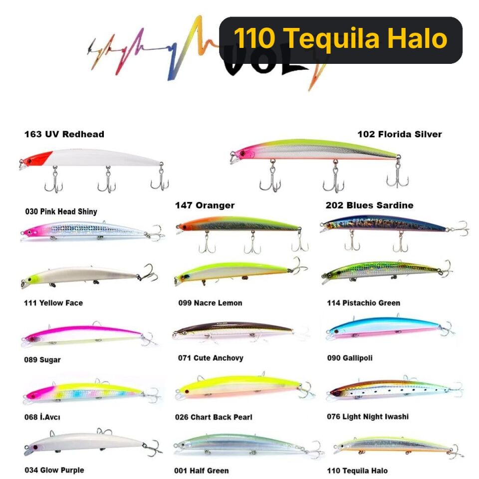 Fujin Volt VL125S 14gr 12.5cm Slow Sinking Maket Balık 110 Tequila Halo