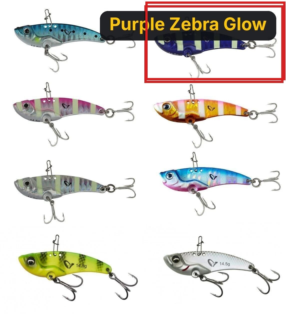 Savage gear 3D VIB Blade 3,5 cm 4gr Suni Yem Purple Zebra Glow