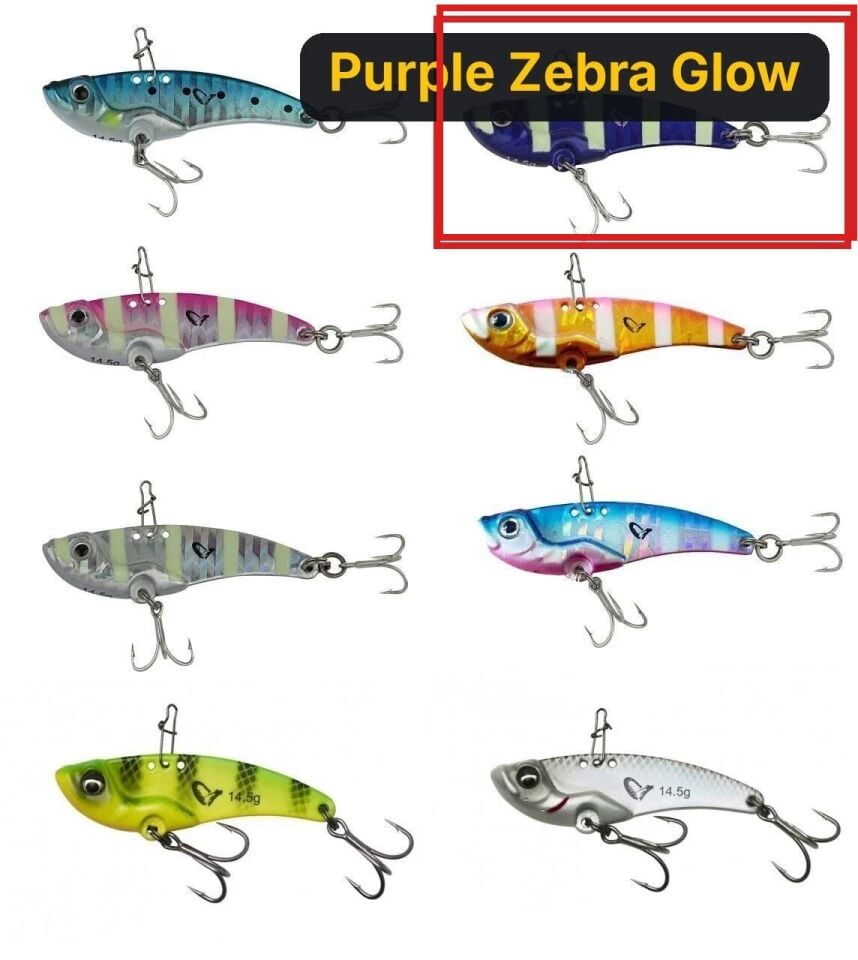Savage gear 3D VIB Blade 3,5 cm 4gr Suni Yem Purple Zebra Glow