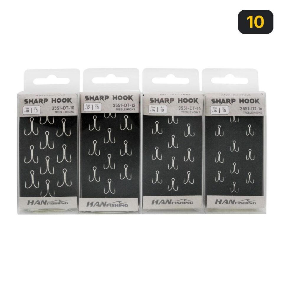 Hanfish Sharp Hook Üçlü İğne 10