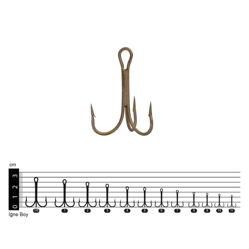 Effe 3551 Üçlü Bronz Carbon İğne 100 lü No:10