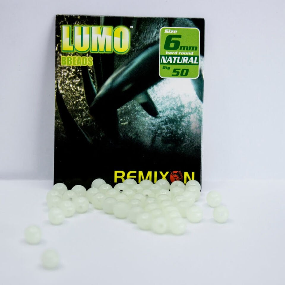 Remixon 6mm Natural Yuvarlak Sert Boncuk (50Adet)