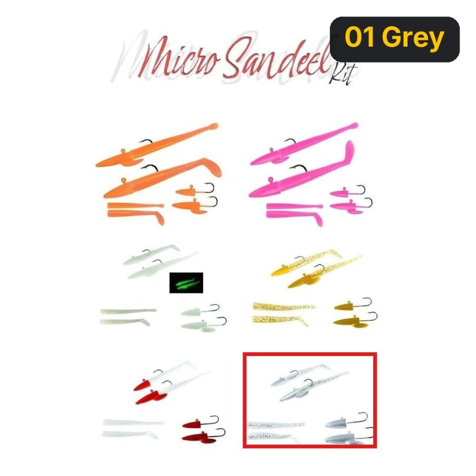 Fujin Micro Sandeel Kit 65mm LRF Silikonu 01 Grey