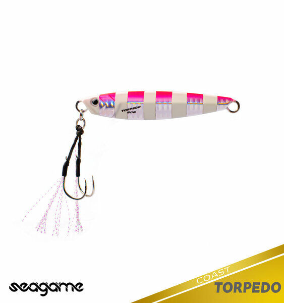 Seagame Torpedo Coast 40g Metal Yem 002 Pink Zebra Glow