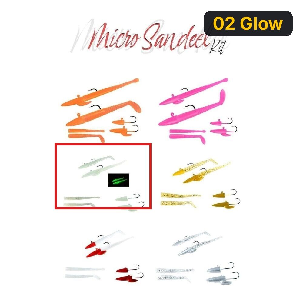 Fujin Micro Sandeel Kit 65mm LRF Silikonu 02 Glow
