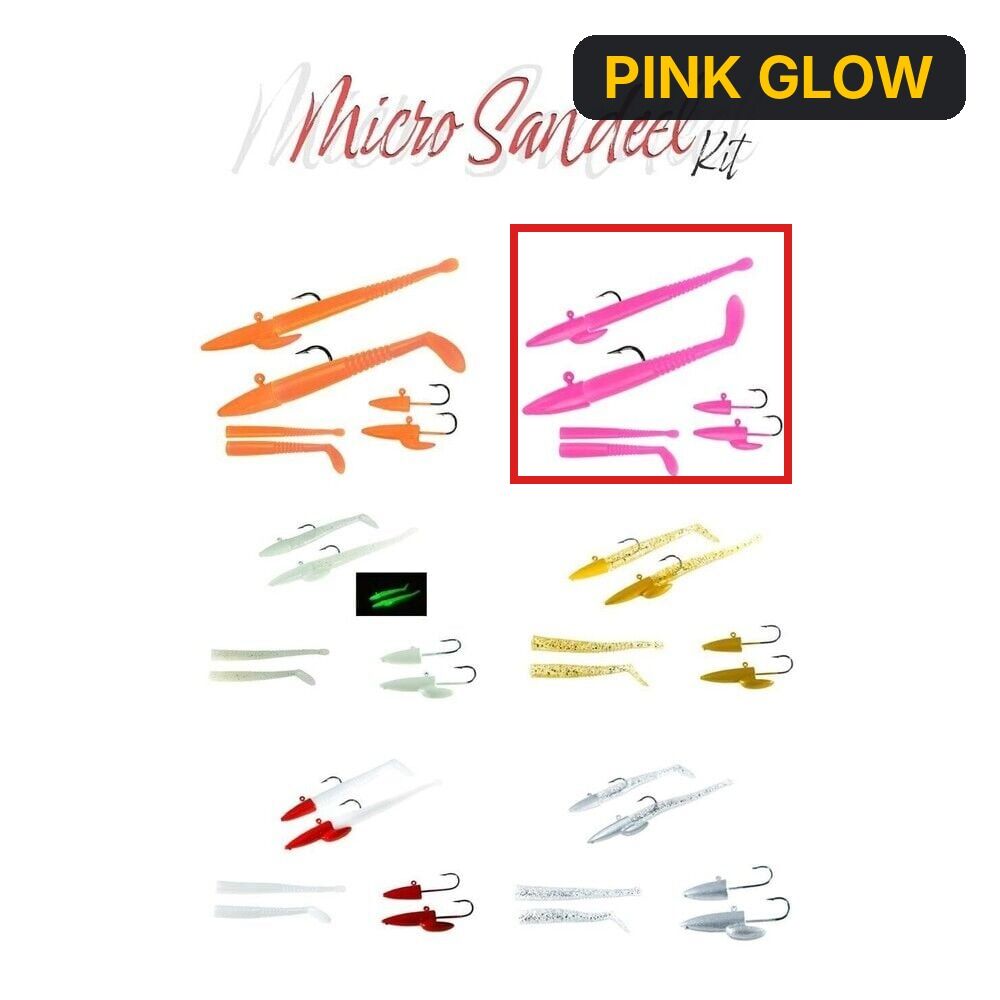 Fujin Micro Sandeel Kit 65mm LRF Silikonu PINK GLOW