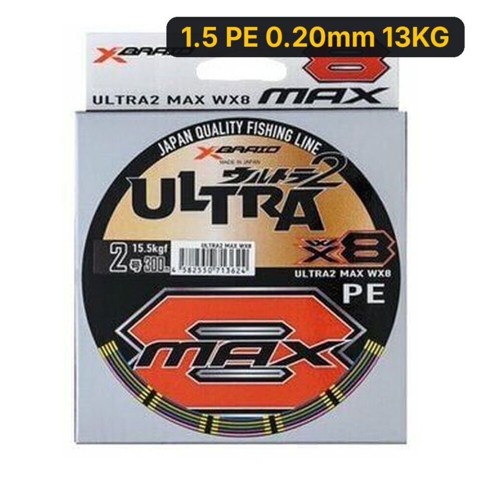 YGK X049 Ultra 2 Max PE WX8 300M Multicolor İp Misina 1.5 PE 0.20mm 13KG