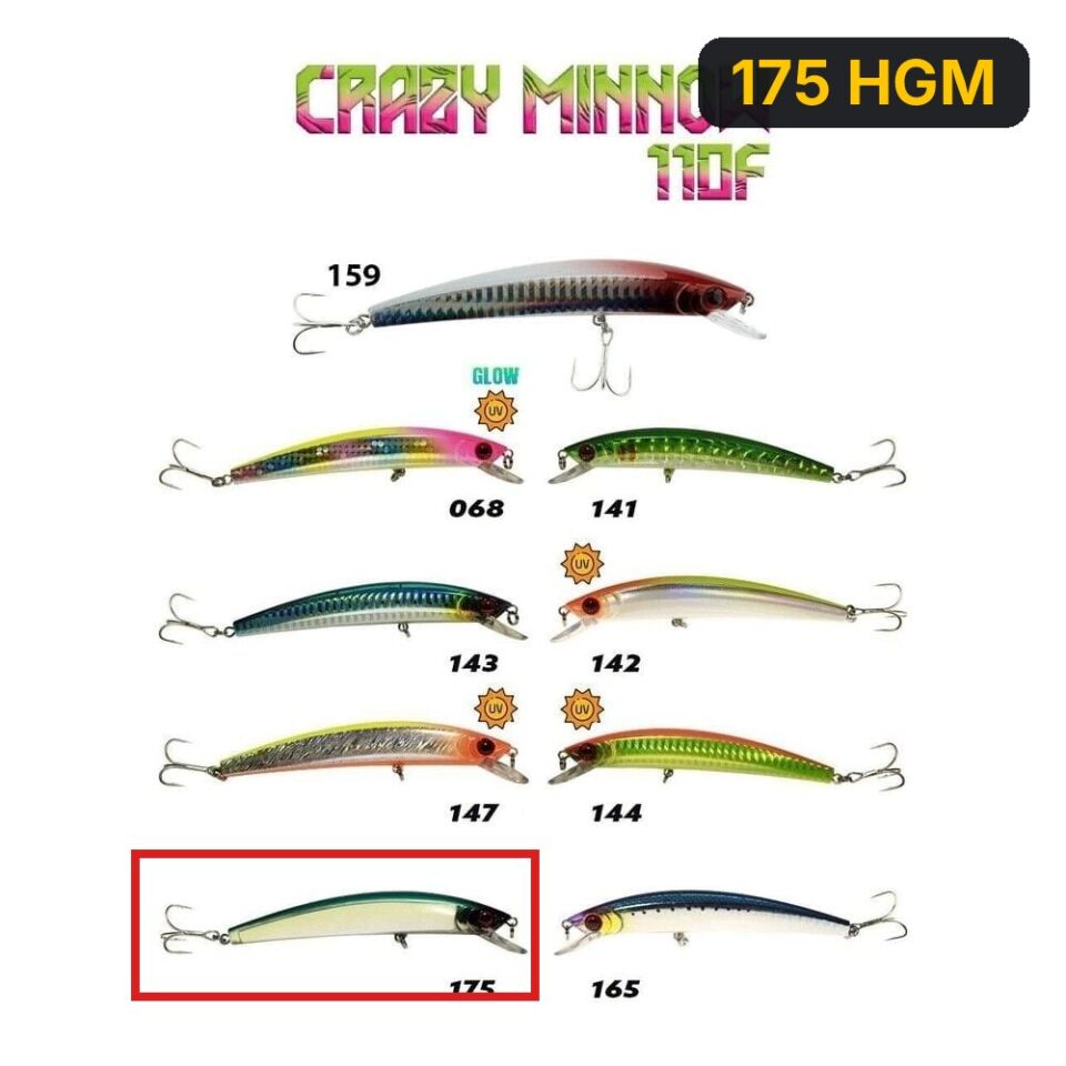 Fujin Crazy Minnow 110F 12gr Maket Balık 175 HGM
