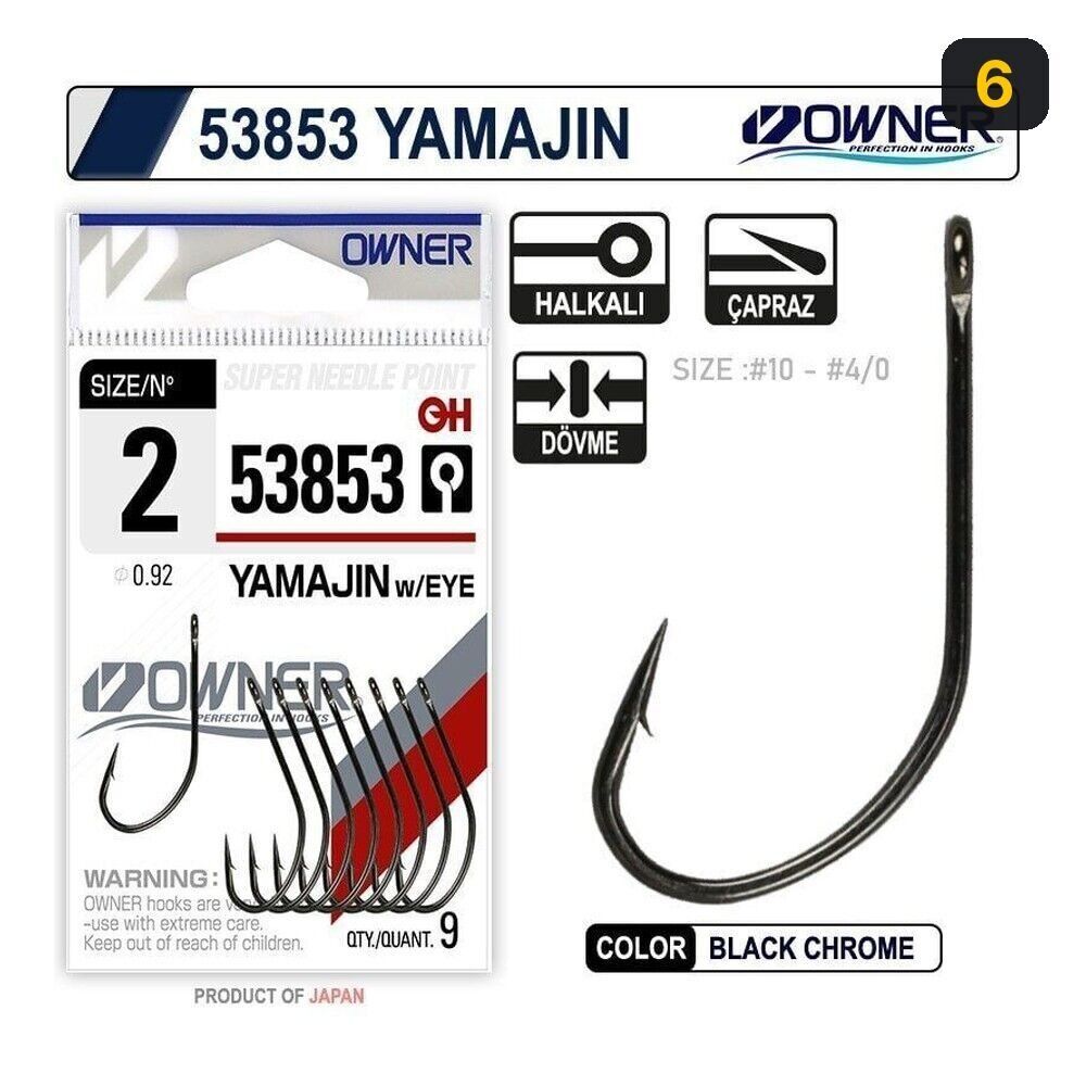 Owner 53853 Yamajin With Eye Black Chrome İğne 6