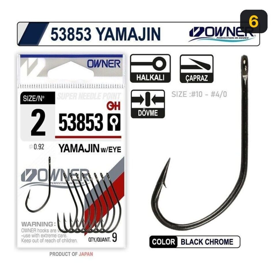 Owner 53853 Yamajin With Eye Black Chrome İğne 6