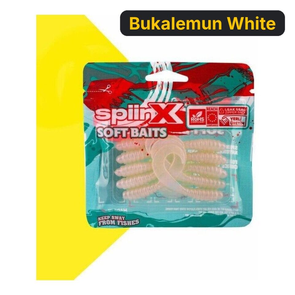 Spiinx Crazy Tail Kuyruk 7.5cm 10P Silikon Yem Bukalemun White