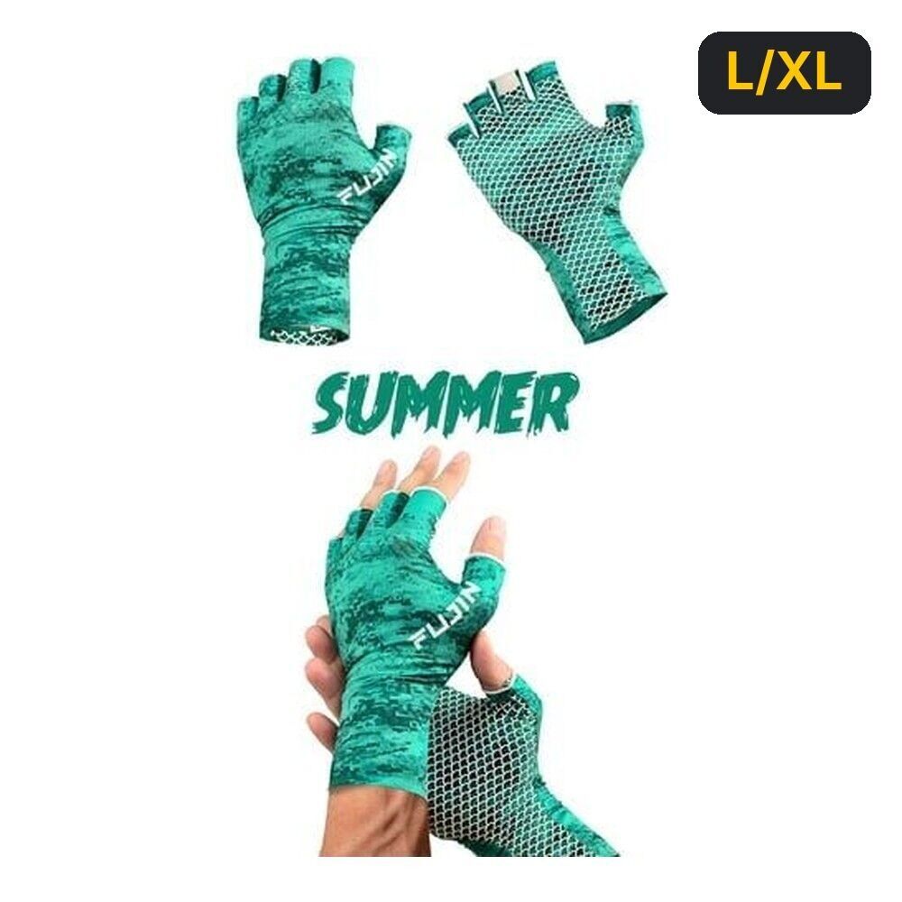 Fujin Pro Angler Summer Gloves Green L/XL