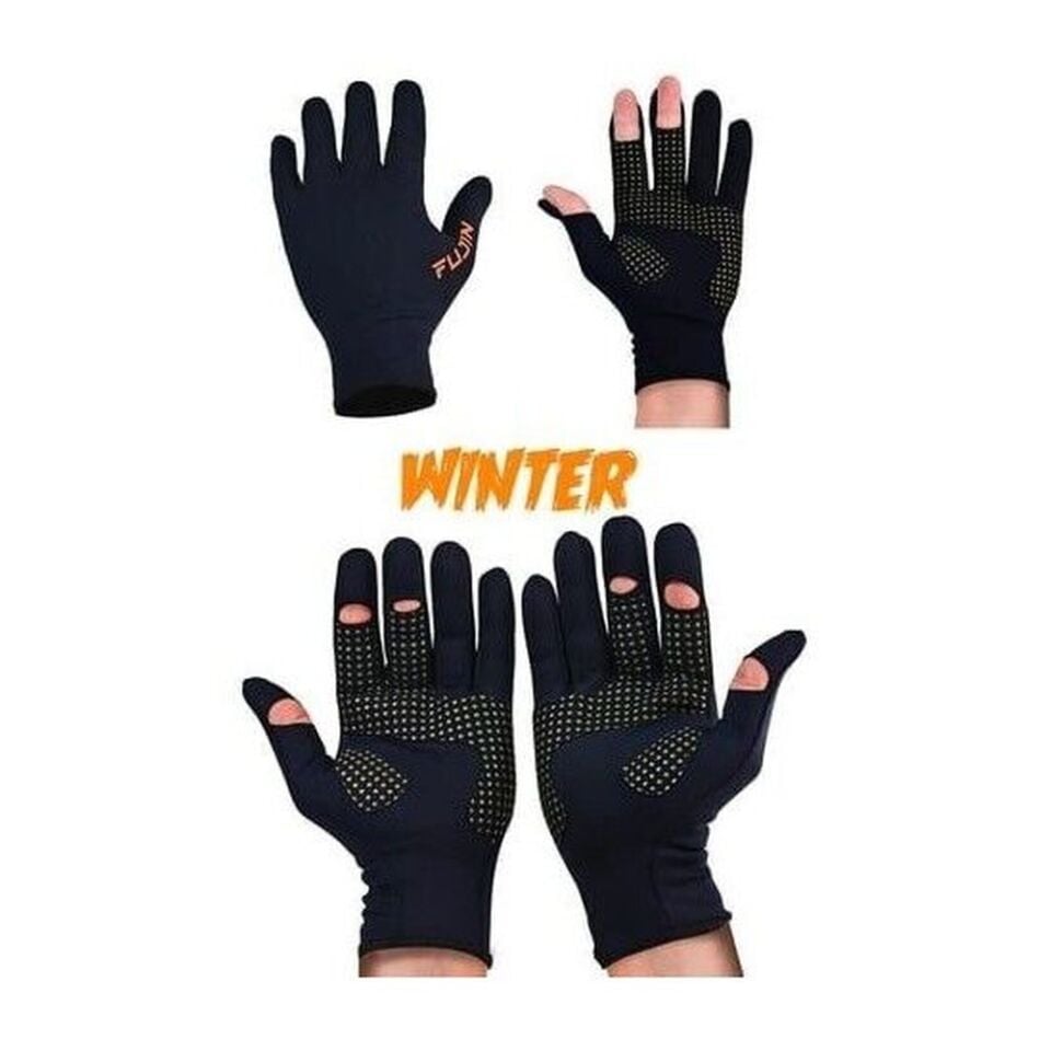 Fujin Pro Angler Winter Gloves Black
