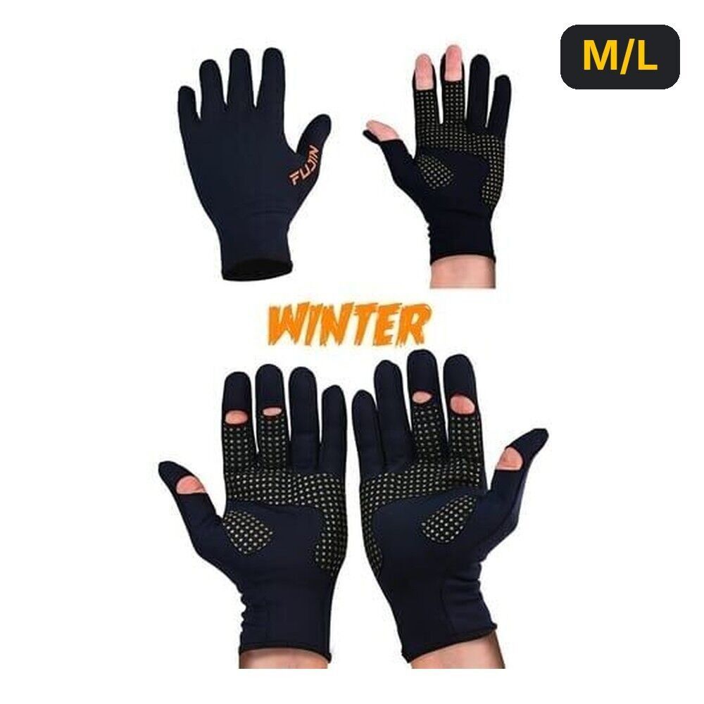 Fujin Pro Angler Winter Gloves Black M/L