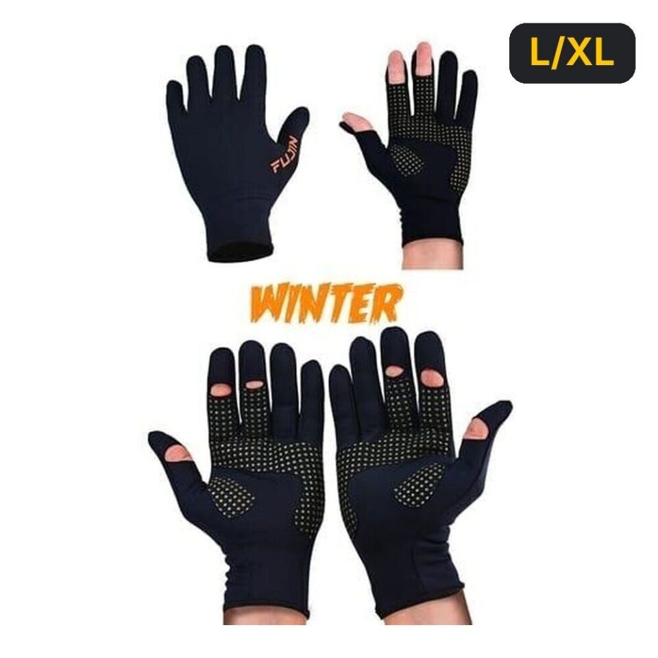 Fujin Pro Angler Winter Gloves Black L/XL