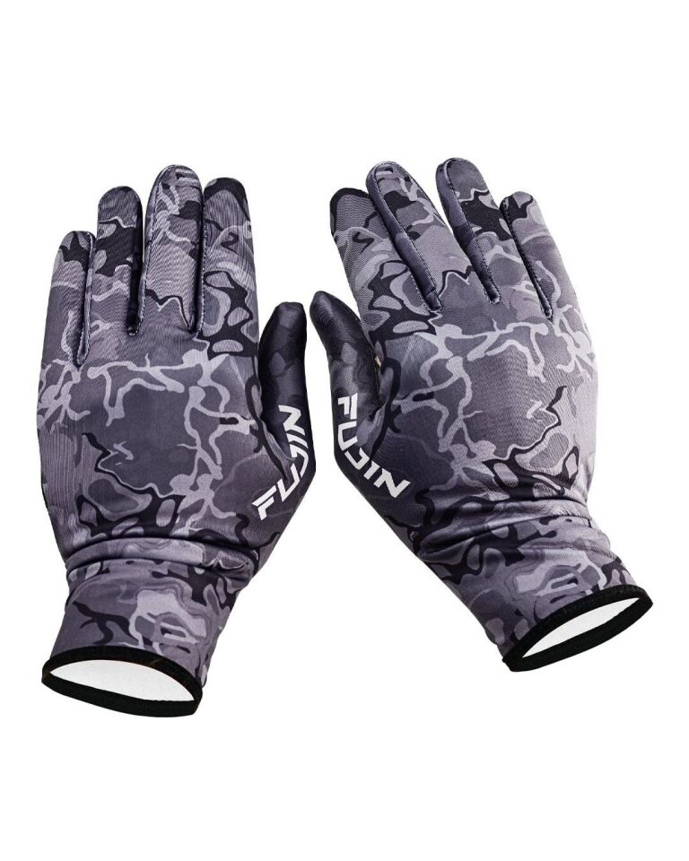 Fujin Pro Angler Winter Gloves Black Camo L/XL