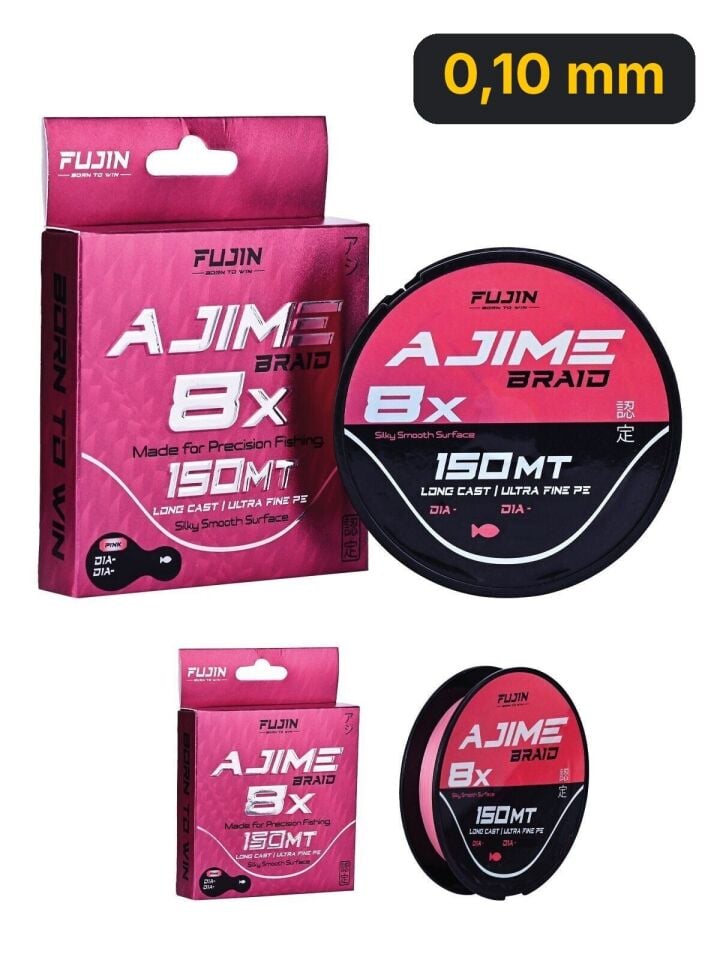 Fujin Ajime Braid 8x 150mt Pink İp Misina 0,10 mm