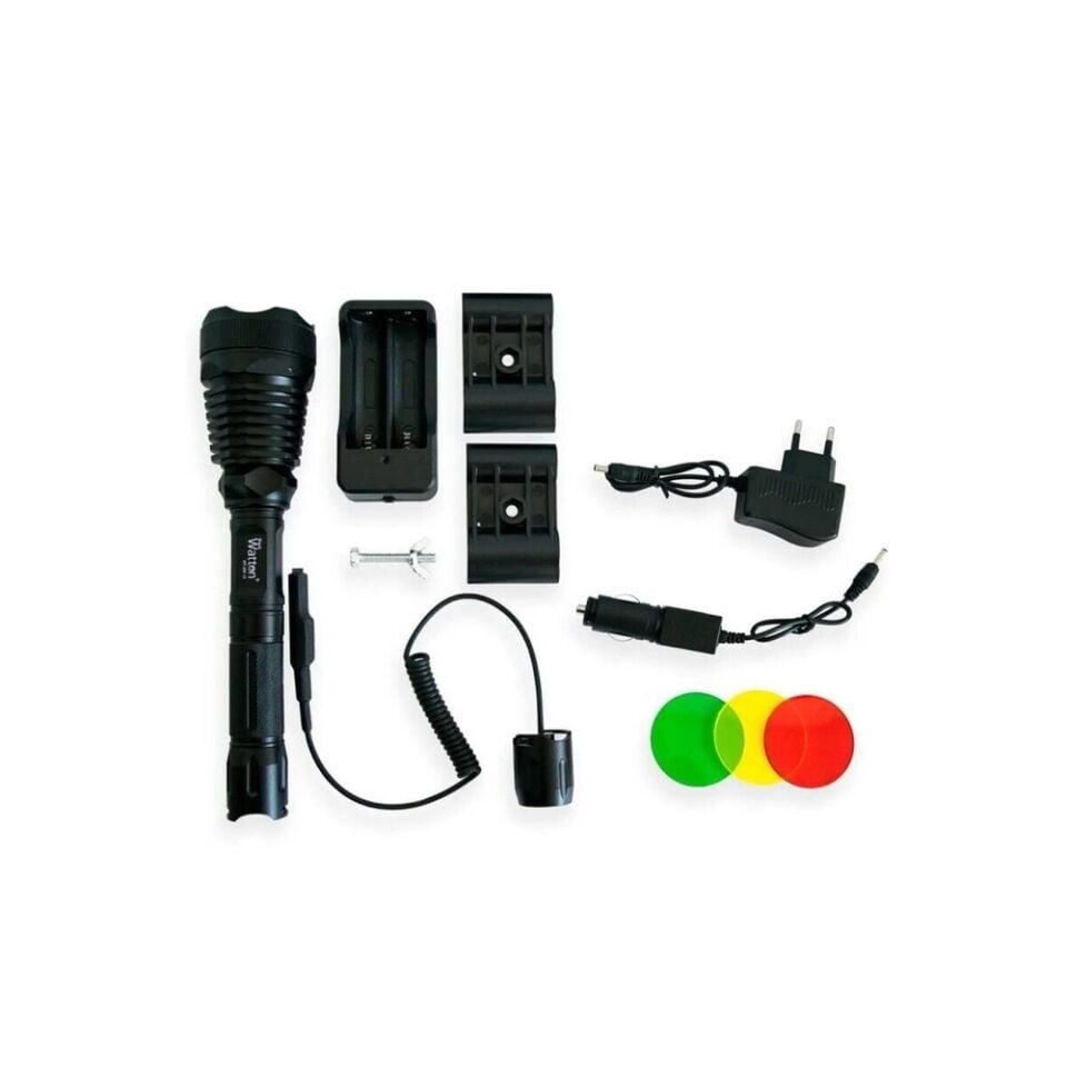 Watton 800 Lümen T6 LED Avcı Feneri Uzun Menzilli Profesyonel Model WT-205