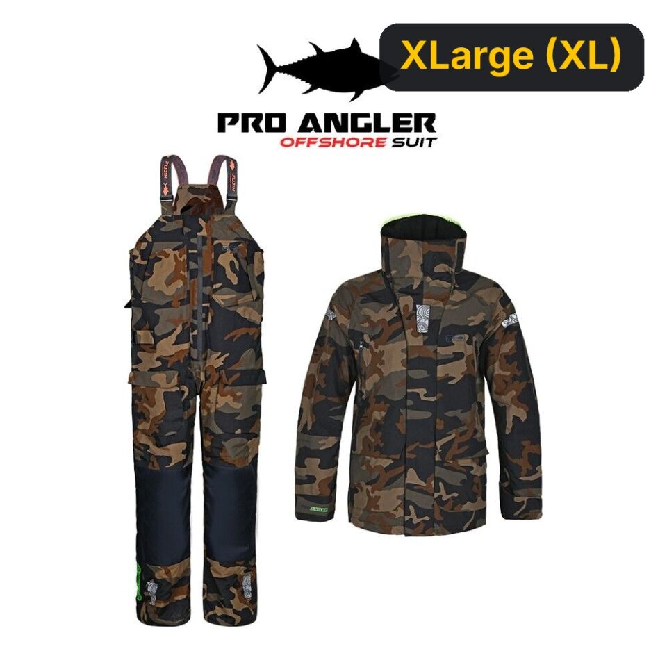 Fujin Pro Angler Off Shore Suit Camo Navy XLarge (XL)