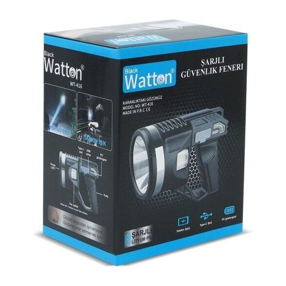 Watton Güçlü Şarjlı Fener – Kamp, Şantiye ve Dış Mekan WT-416