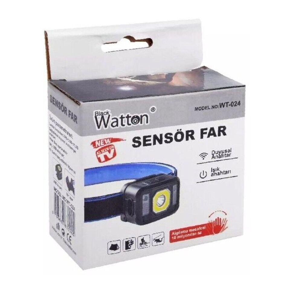 Watton Pratik Sensörlü Sinyalli Kafa Lambası WT-024