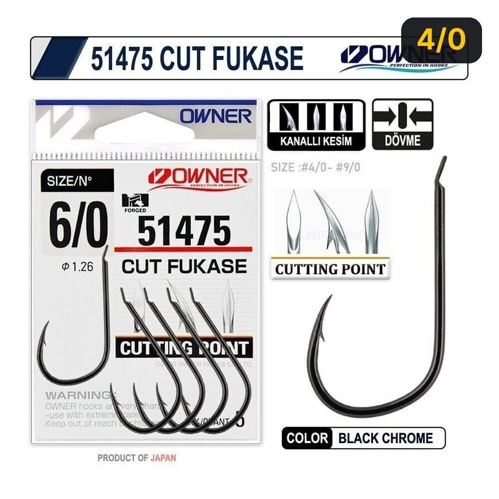 Owner 51475 OC Fukase Black Chrome İğne 4/0