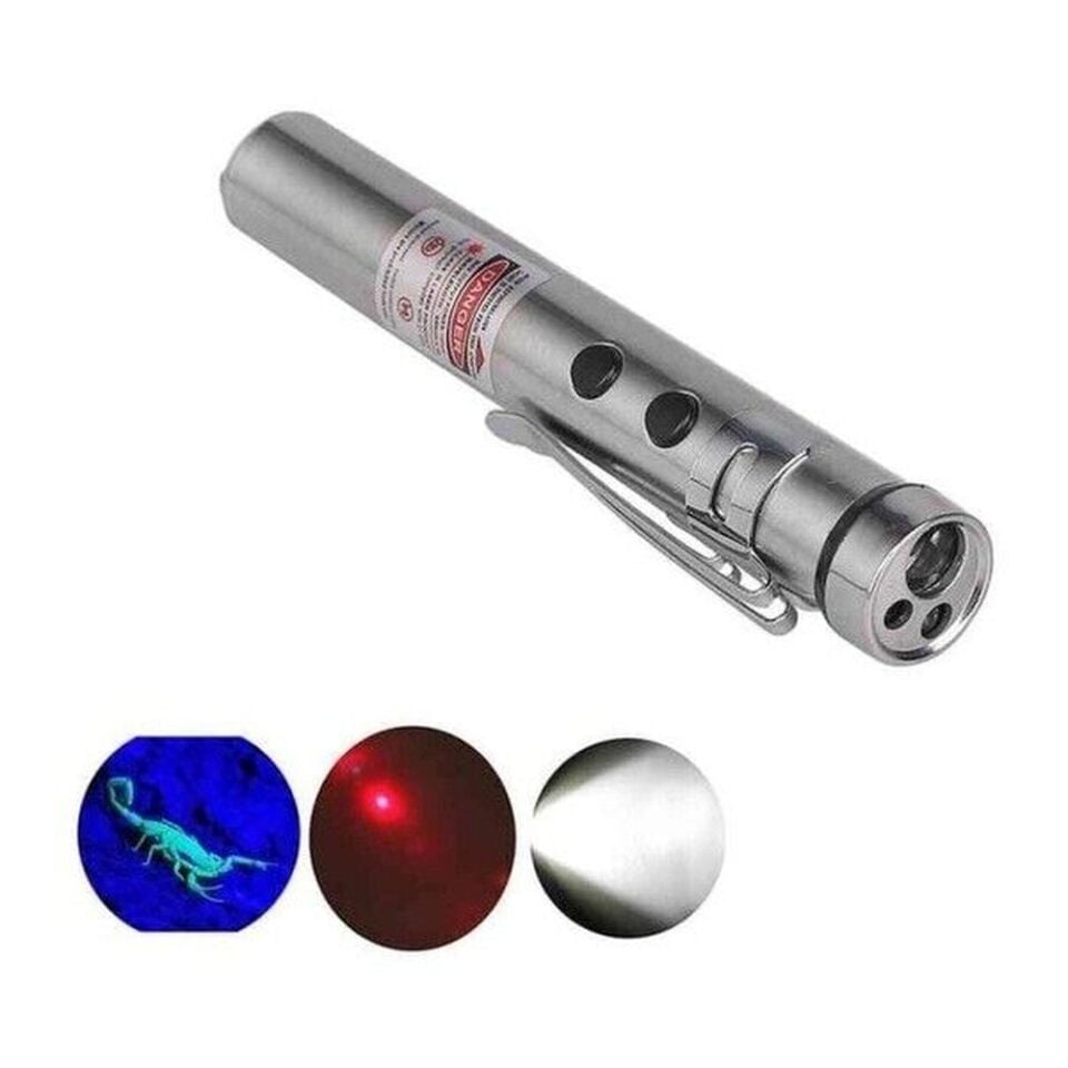 Watton LED Cep Feneri UV Lazer 3 Fonksiyonlu WT-170