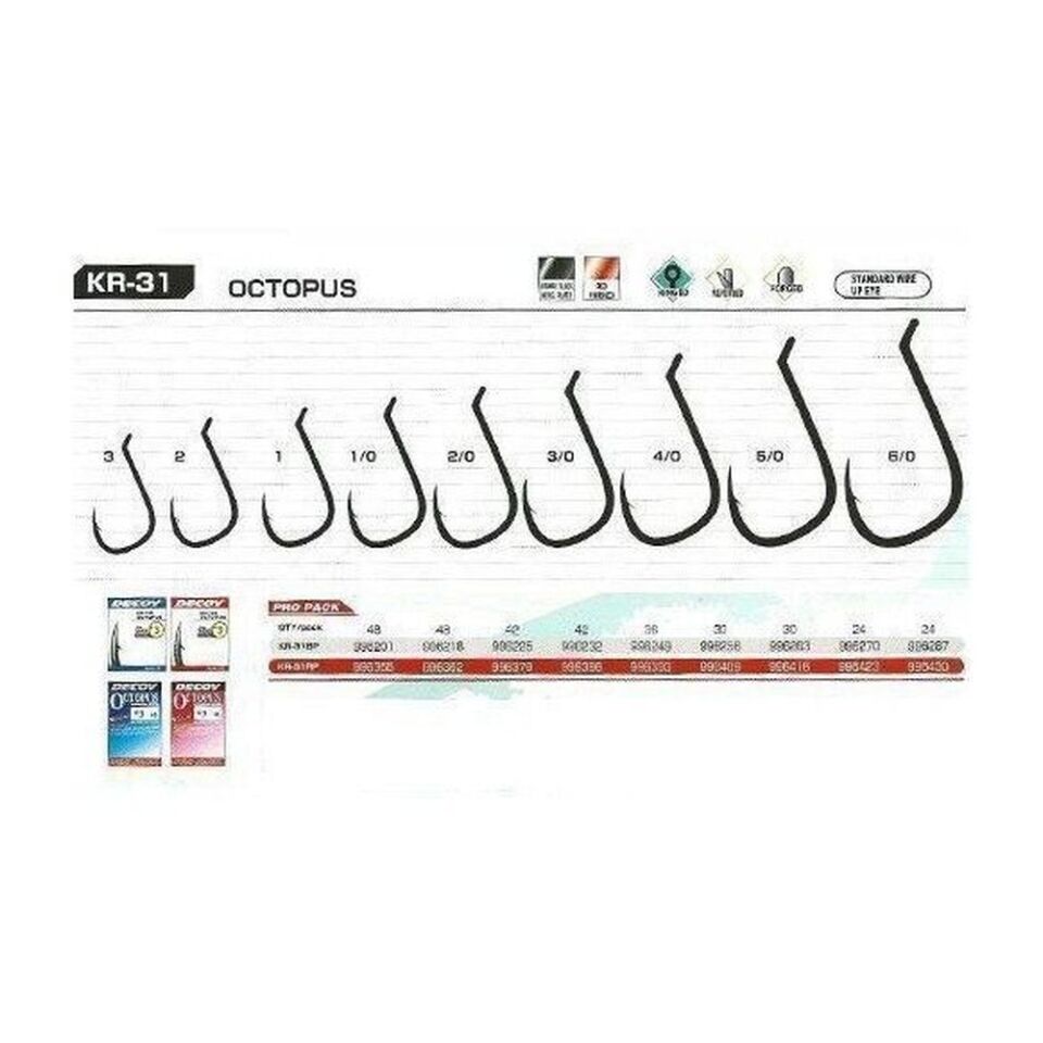 DECOY KR-31B Octopus Pro Pack Canlı Kalamar Takımı İğnesi - Sübye Takımı İğnesi